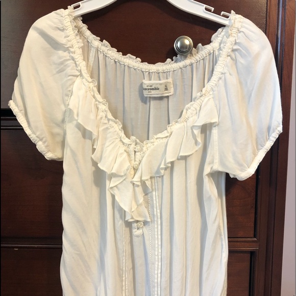 White Abercrombie Kids Blouse - Picture 1 of 3